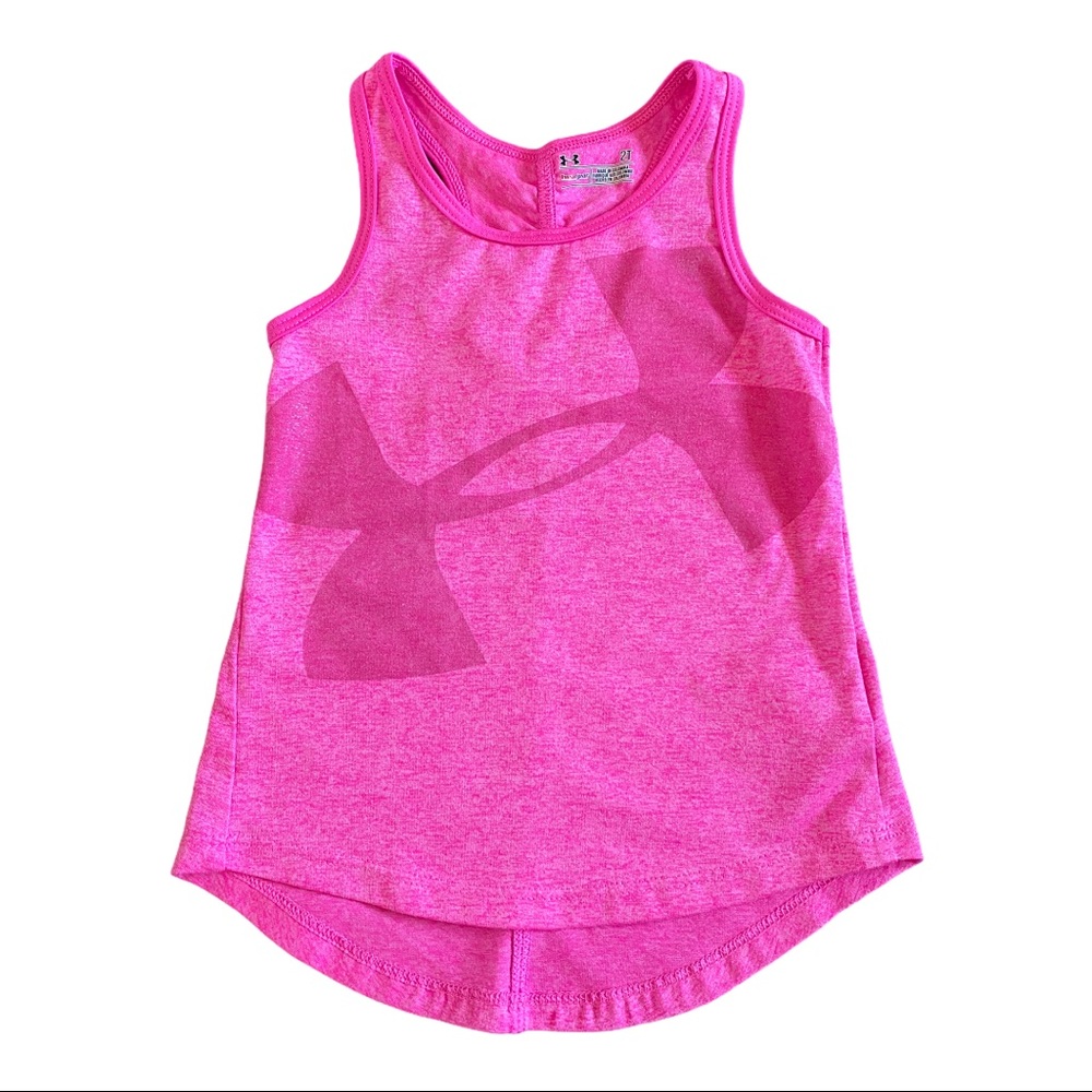 Girls Hot Pink Under Armour tank top